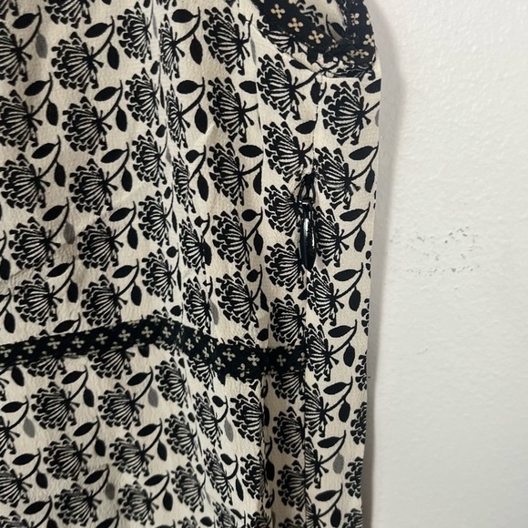 Gerald Darel Silk mini black and off white dress size French 40/ USA 8 /medium - Picture 3 of 7